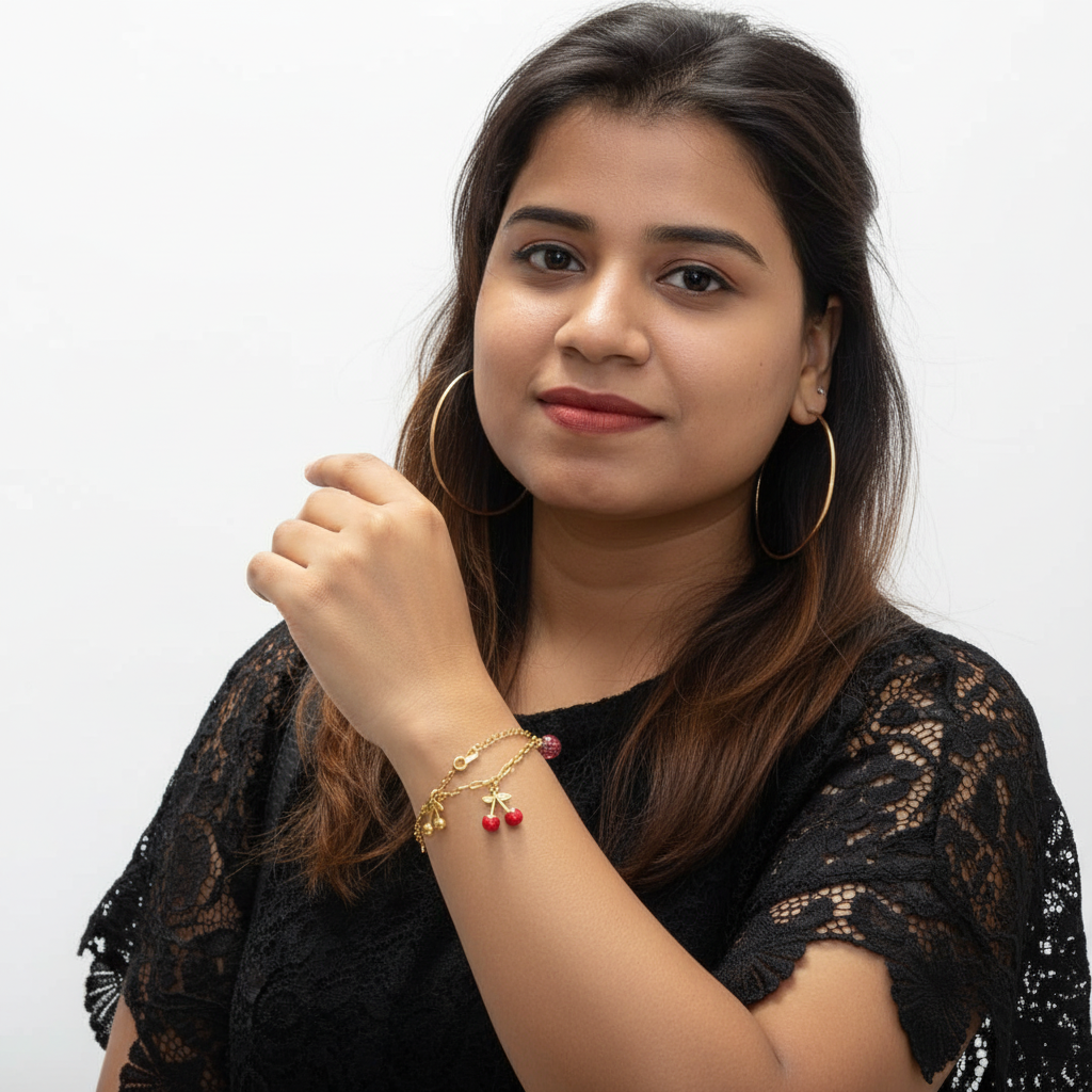 Cherry Charms Anti Tarnish Bracelet