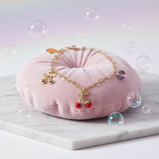Cherry Charms Anti Tarnish Bracelet