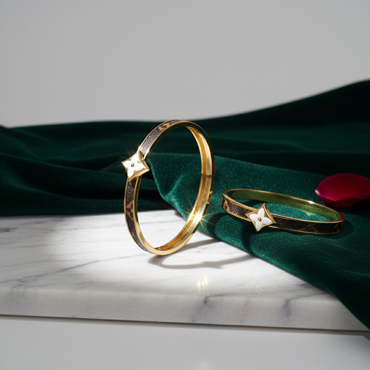 Luxury Floral Charm Bracelet | Anti Tarnish Gold Bracelet for Women