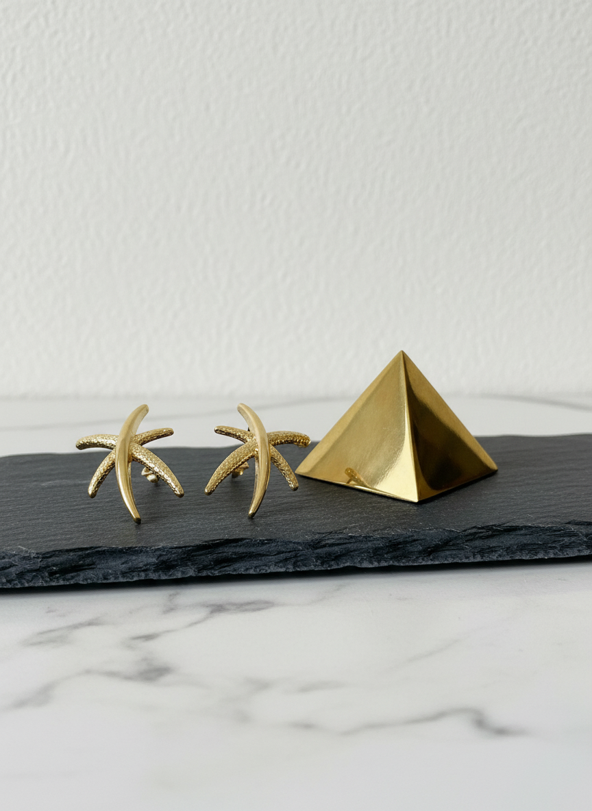 Gold Starfish Stud Earrings | Coastal Jewelry | Beach Vacation Gift