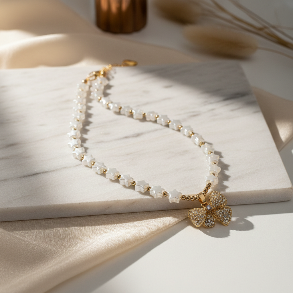 Butterfly Charm Pearl Necklace | Anti Tarnish Dainty Jewellery for Women