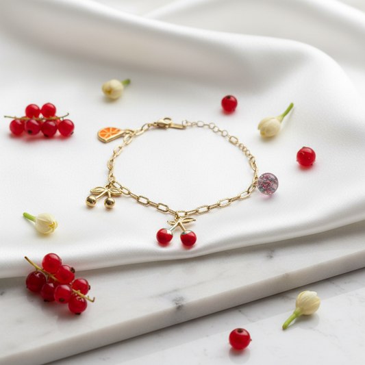 Cherry Charms Anti Tarnish Bracelet